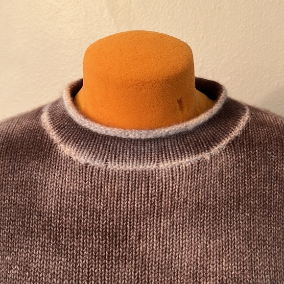 F Cashmere 100% cashmere oversized cropped sweater hand painted size small - Picture 4 of 11